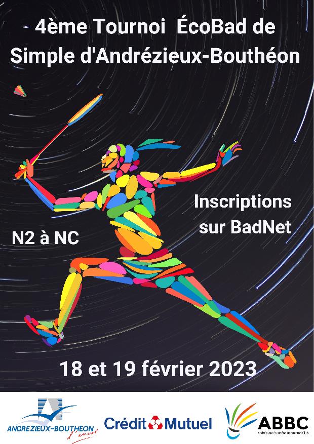 4ème Tournoi ÉcoBad de Simple d&#039;Andrézieux-Bouthéon